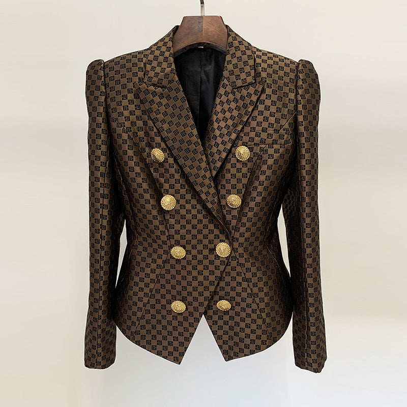 Stylish Lion Double-Breasted Blazer Jacket
