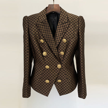 Stylish Lion Double-Breasted Blazer Jacket