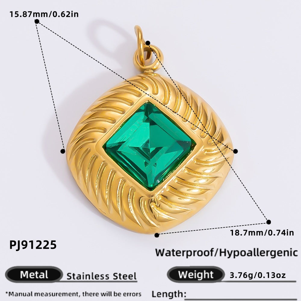 Handmade Stainless Steel 18K Gold Plated Earrings and Necklace Set