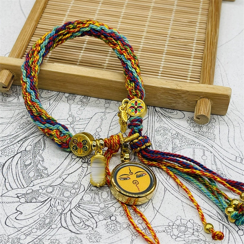Tibet Hand-Woven Diamond Rope Hand Rope Bracelet Jewelry Gifts