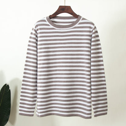 Classic Striped Knit Sweater for Women