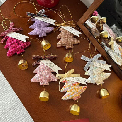Cute Handmade Christmas Tree Bell Wall Hanging