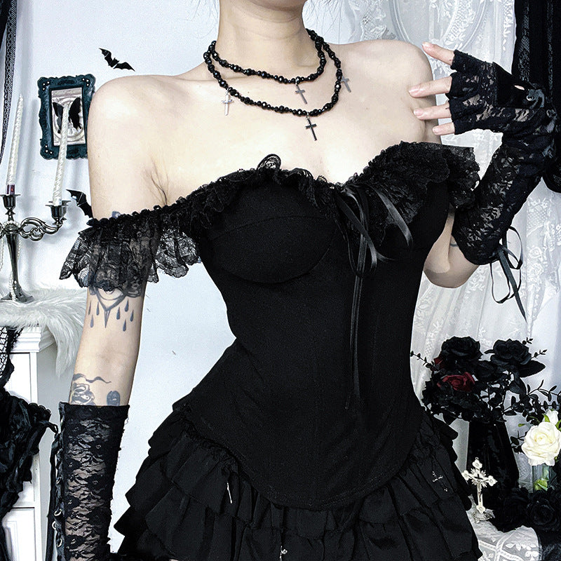 Black Lace Camisole Top Trendy Summer Style