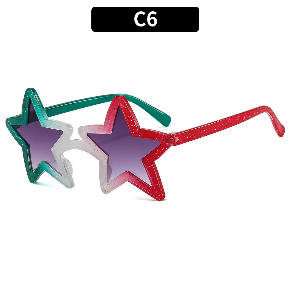 Colorful Star-Shaped Sunglasses for Parties and Festivals