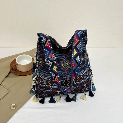 Tibetan Ethnic Style Bag Large Capacity Bohemian Shoulder Messenger Bag