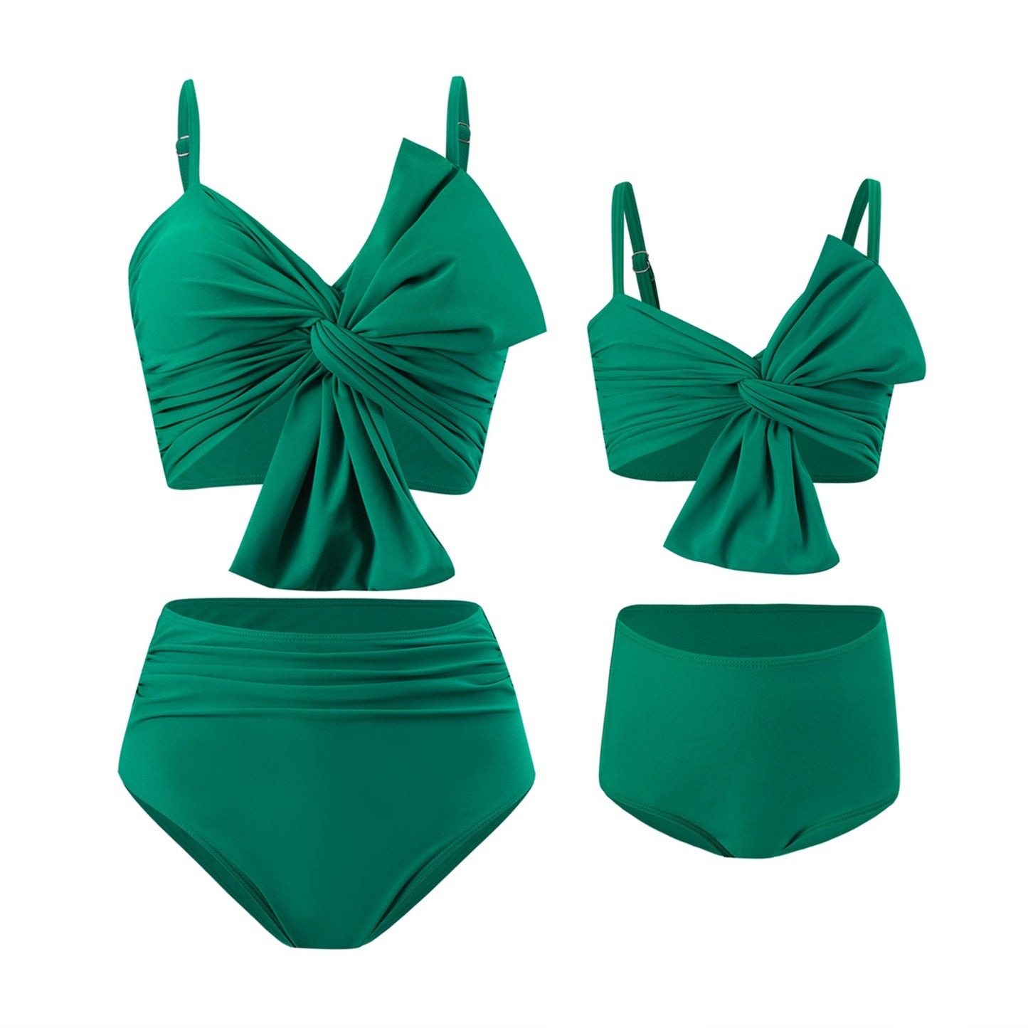 New Solid Color Bowknot Bikini Swimwear Set For Women
