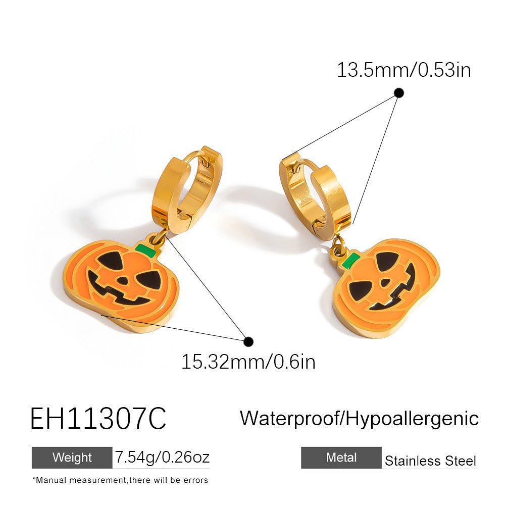 DIY Stainless Steel Halloween Necklace Bracelet Earring Set