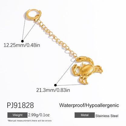 Stainless Steel Starfish & Shell Pendant Jewelry