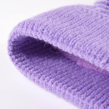 Solid Color Outdoors Pom Beanie