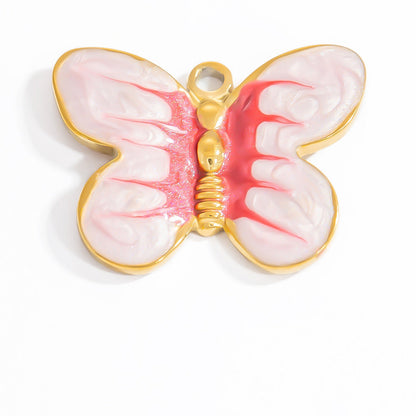 Butterfly Pendant Necklace Elegant Stainless Steel
