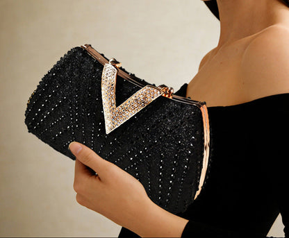 Rhinestone Evening Clutch Luxury Party Bag