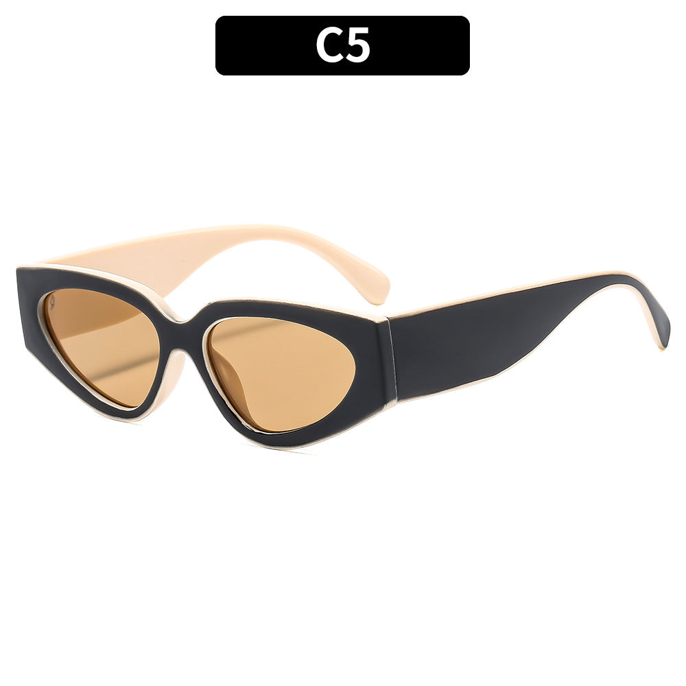 Fashionable Women's Cat Eye Colorblock Sunglasses