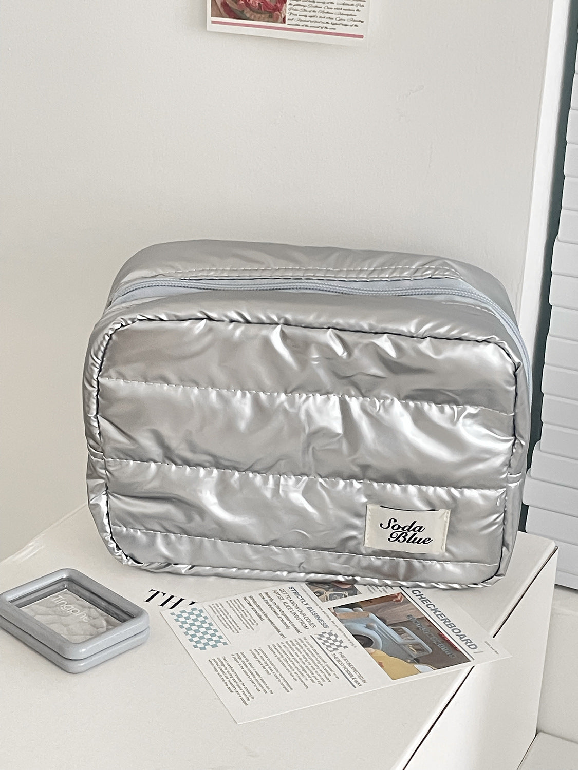 Portable Waterproof Cosmetic Storage Bag Stylish Rectangular Design