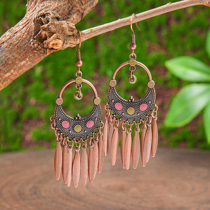 Bohemian Colorful Drop Oil Earrings Stylish Accessories