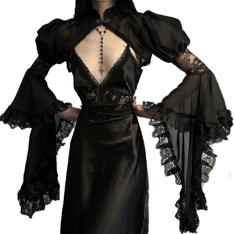Chic Black Chiffon Kimono Cardigan Elegant Casual Summer Wear