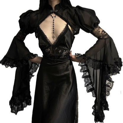 Chic Black Chiffon Kimono Cardigan Elegant Casual Summer Wear
