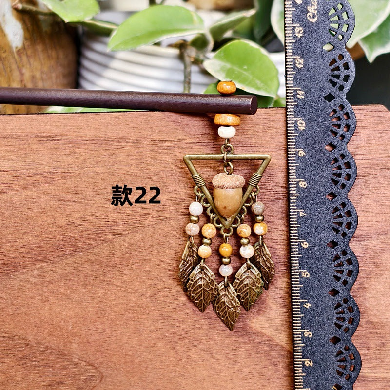 Vintage Leaf Hairpin Handmade Alloy Hair Accessories
