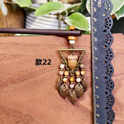 Vintage Leaf Hairpin Handmade Alloy Hair Accessories
