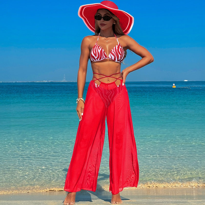 Women’S Swimsuit Three-Piece Set With Bikini And Cover-Up