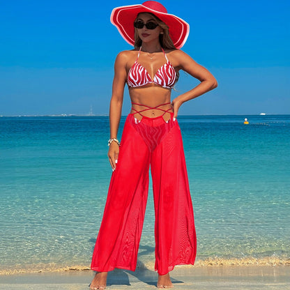 Women’S Swimsuit Three-Piece Set With Bikini And Cover-Up