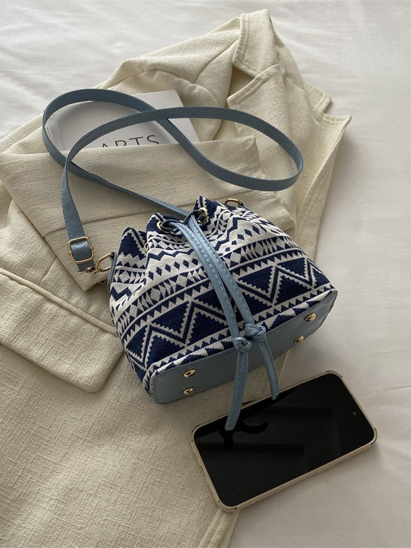 Ethnic Style Bucket Bag Casual Soft Shoulder Bag