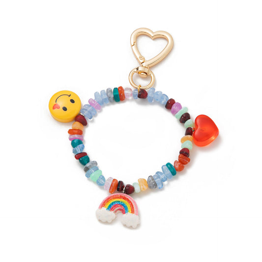 Cute Colorful Beaded Acrylic Keychain Bag Charm