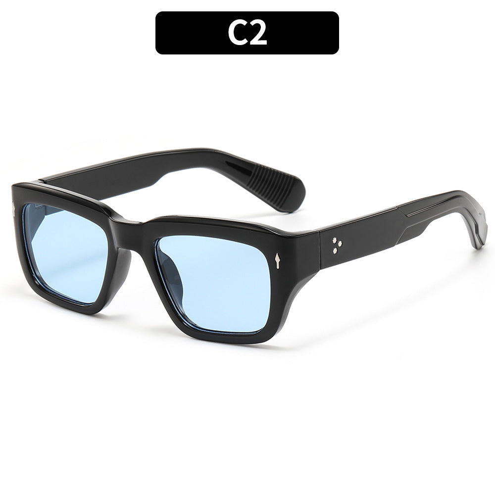 Retro Square Hip-Hop Sunglasses Fashionable Outdoor UV400 Protection