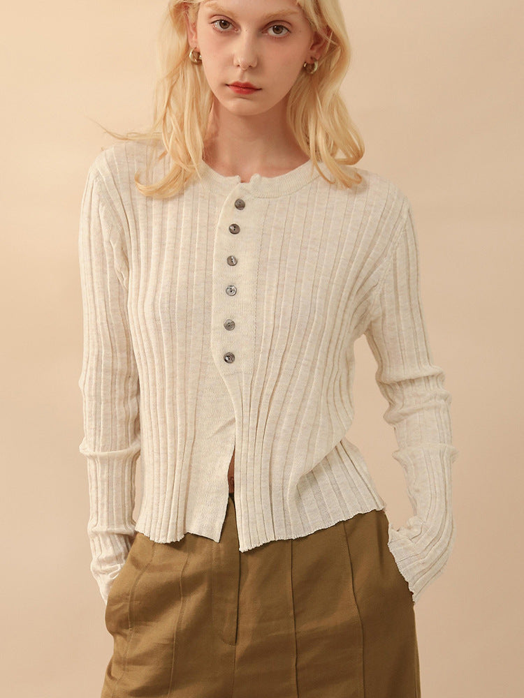 Chic Cropped Cardigan Sweater for Women