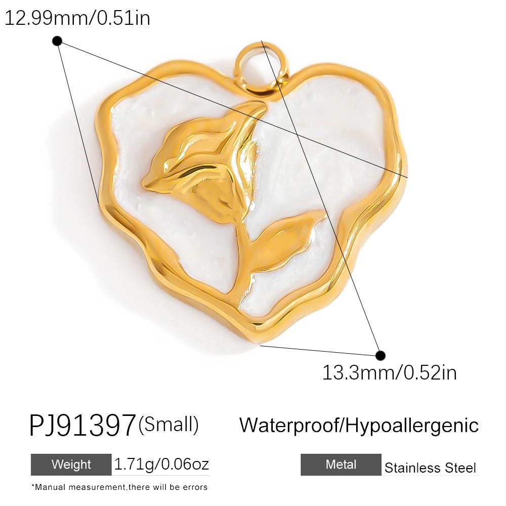 DIY Flower Design Stainless Steel Jewelry Accessories Elegant Bracelet Necklace Pendant
