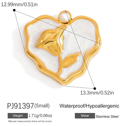 DIY Flower Design Stainless Steel Jewelry Accessories Elegant Bracelet Necklace Pendant