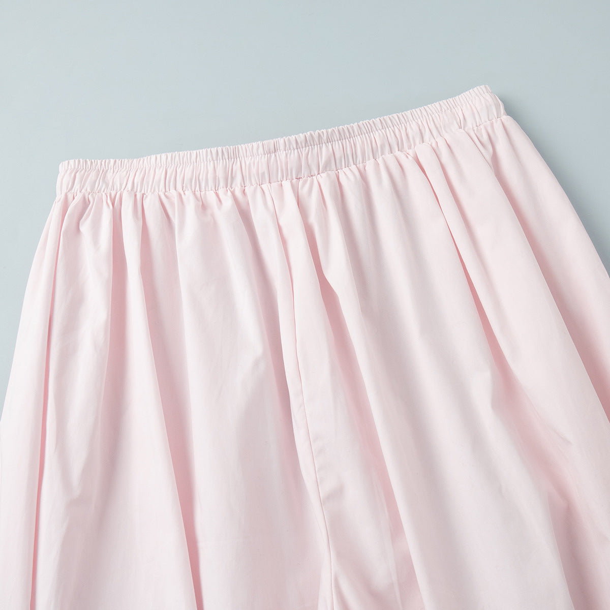 Simple Solid Color Elastic Waist Harem Pants