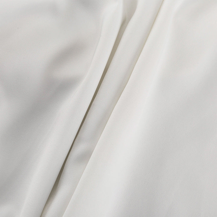 Satin Drape Backless A-Line Dress for Women