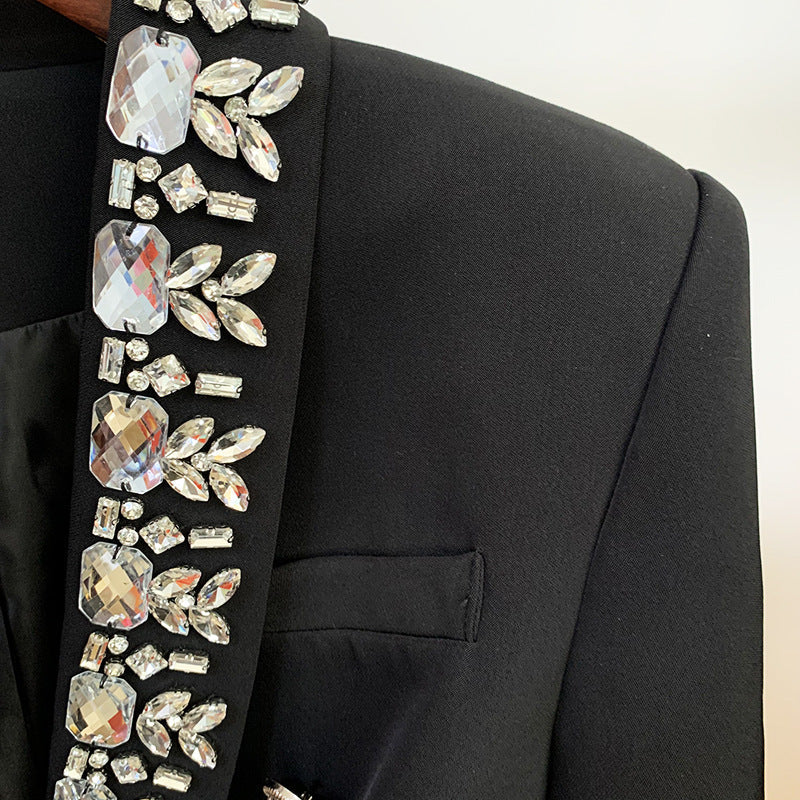 Lion Button Double-Breasted Blazer