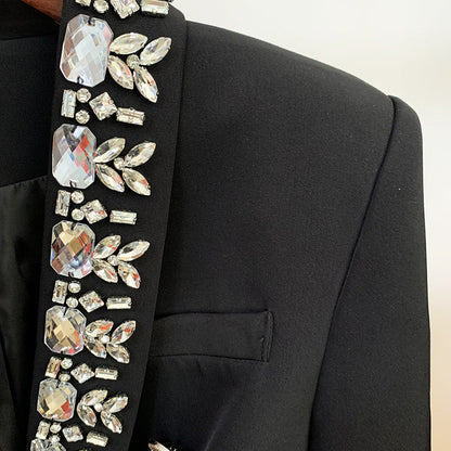 Lion Button Double-Breasted Blazer