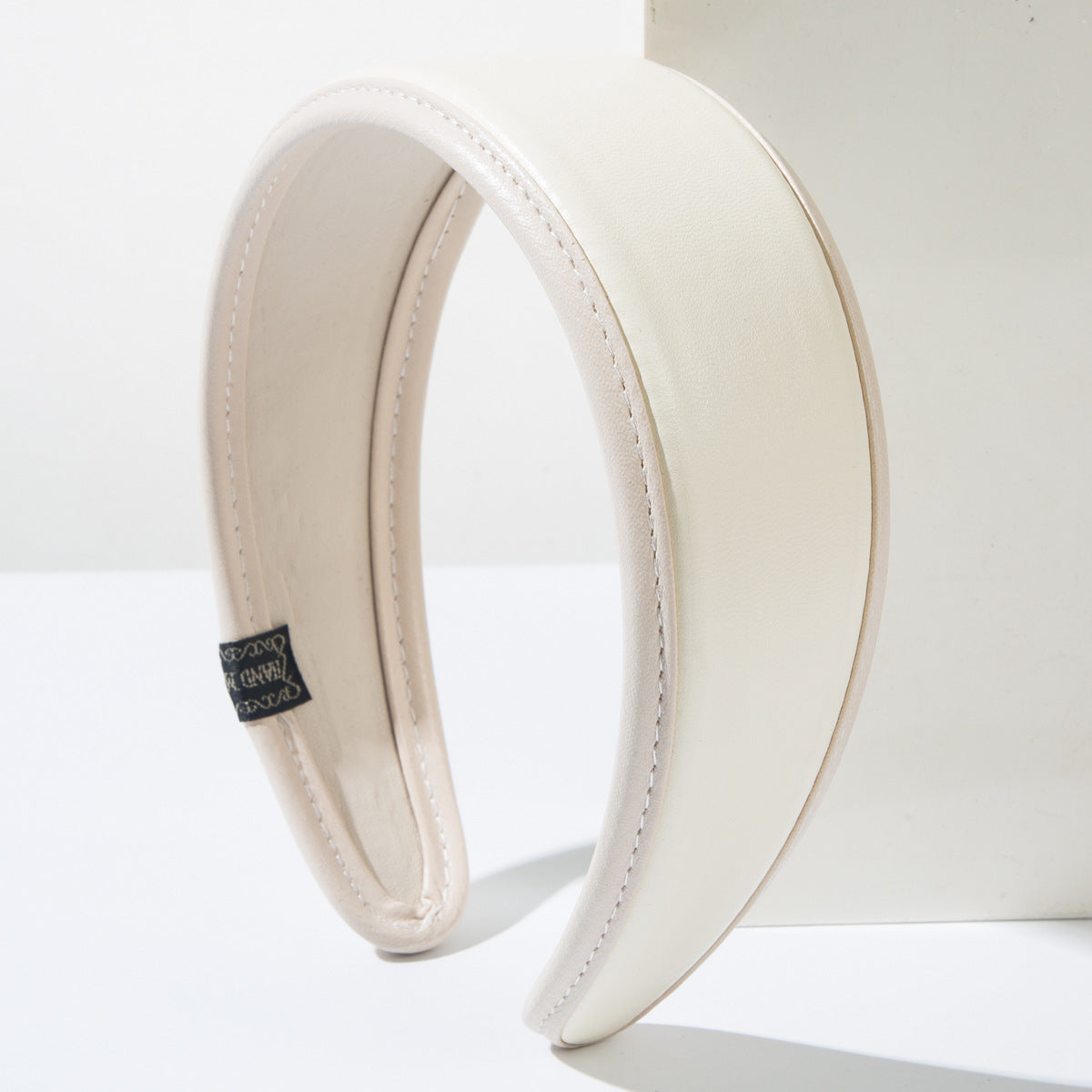 Vintage Wide Brim PU Leather Headband for Women