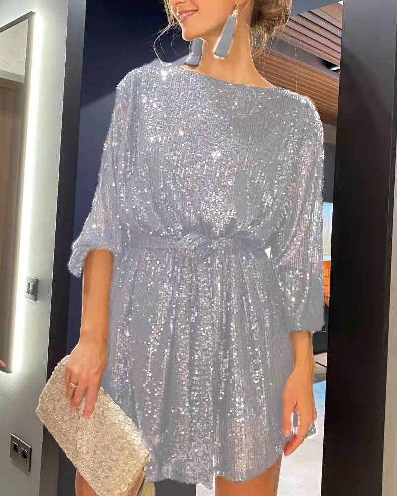 Glitter Sequin Dress for Festivals and Parties