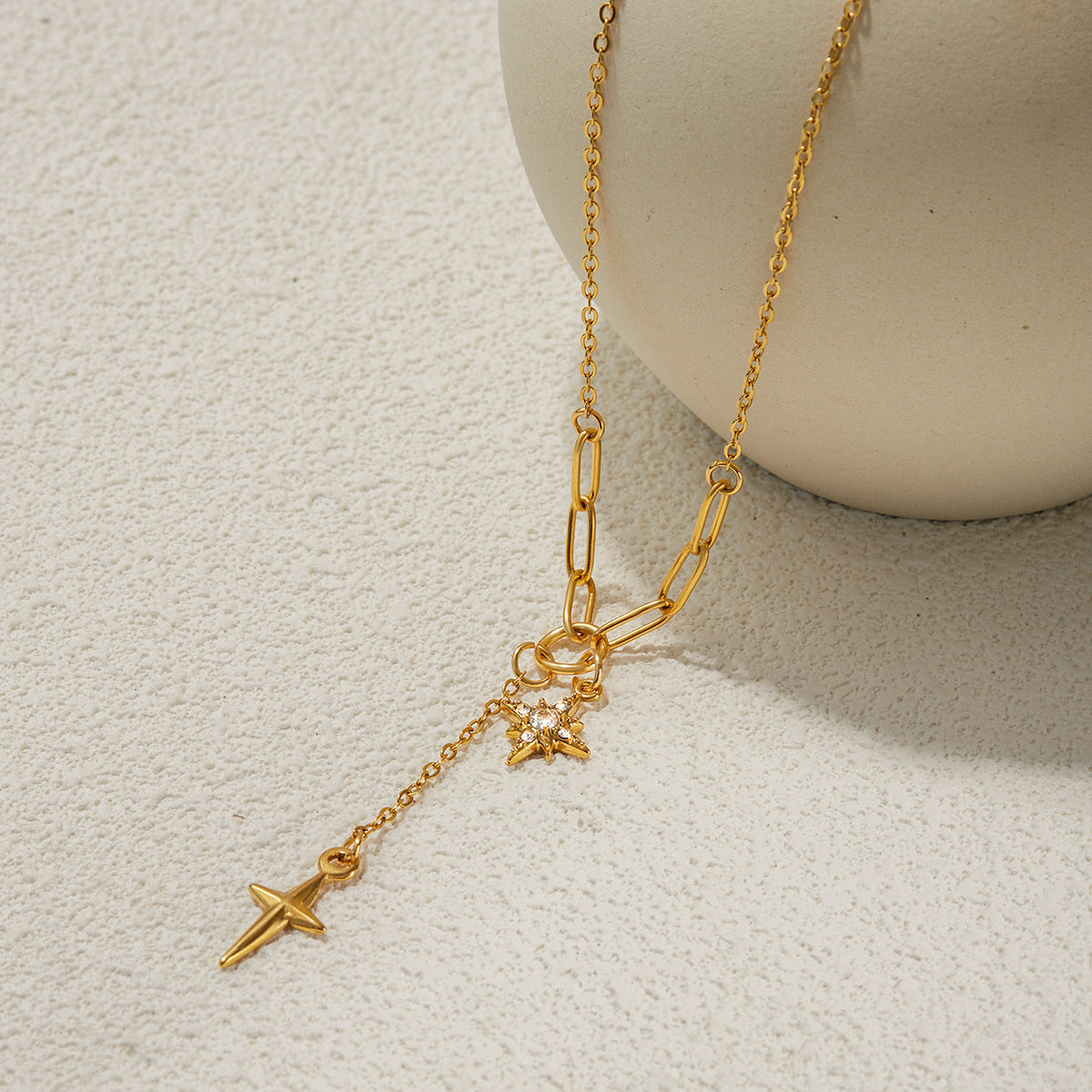 Chic Gold Plated Stainless Steel Choker Necklace