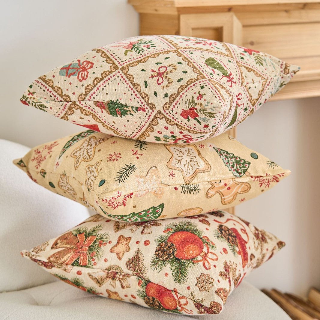 Elegant Christmas Jacquard Home Decor Pillow Case