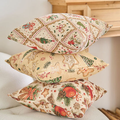 Elegant Christmas Jacquard Home Decor Pillow Case