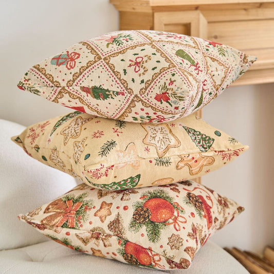 Elegant Christmas Jacquard Home Decor Pillow Case