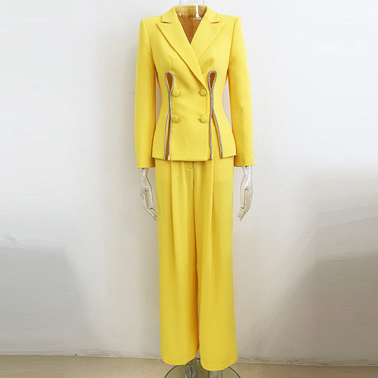 Cutout Pantsuit Set Stylish Two-Piece Outfit
