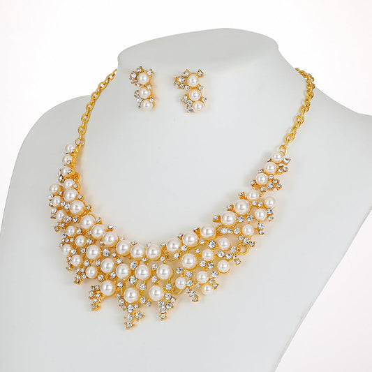 Elegant Vintage Pearl Necklace Set for Women