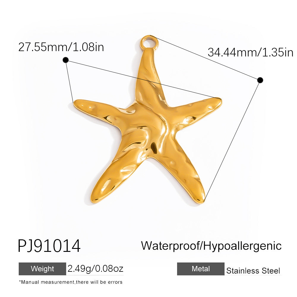 DIY Gradient Butterfly Flower Stainless Steel Pendants