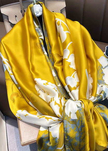 Square Satin Scarf Bold Floral Print