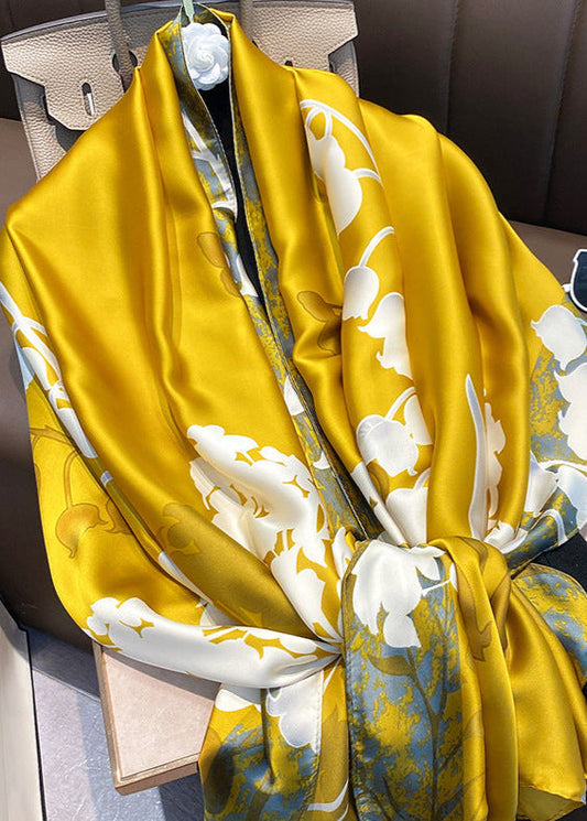 Square Satin Scarf Bold Floral Print