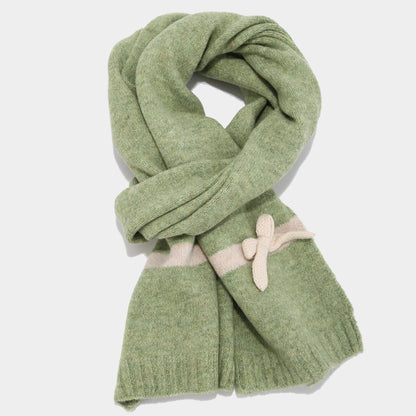 Winter Cute Bow Knot Hat Scarf Gloves Set