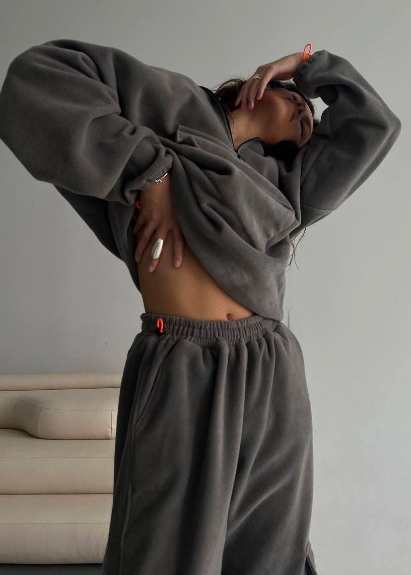Fleece Cargo Set With Adjustable Drawstrings