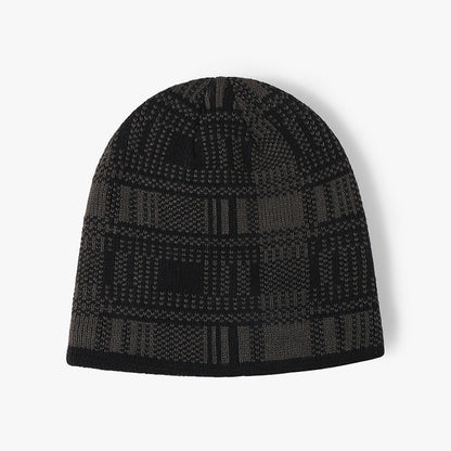 Trendy Striped Color Block Warm Knit Beanie Hat