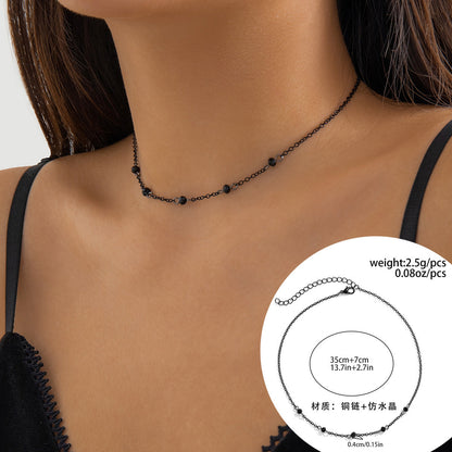 Gothic Vintage Blood Tear Drop Fringe Necklace For Women