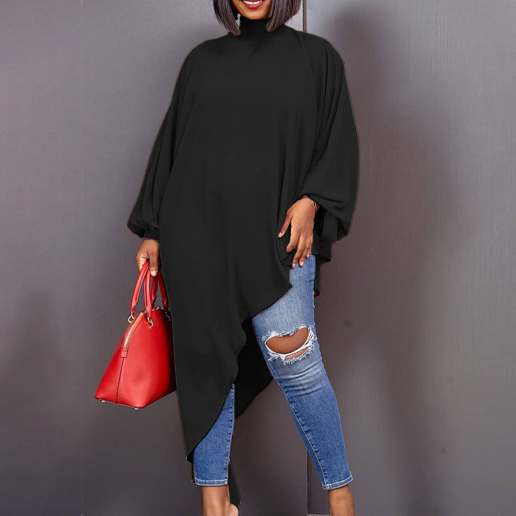 Irregular Hem Chiffon Maxi Dress Casual Loose Women'S Clothing